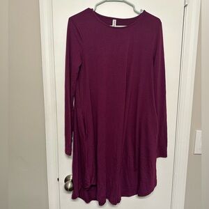 NWOT Long Sleeve Dress in Plum